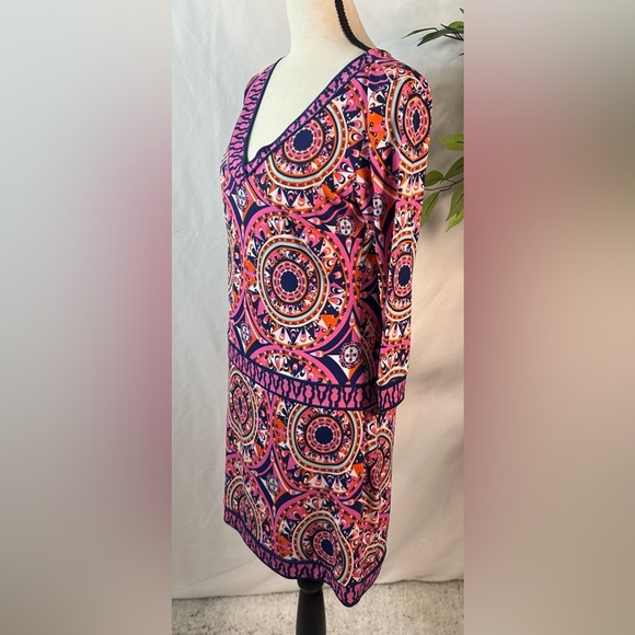 Macbeth Collection by Margaret Josephs Pink and Orange Mini Dress 🌴☀️ - Picture 9 of 11